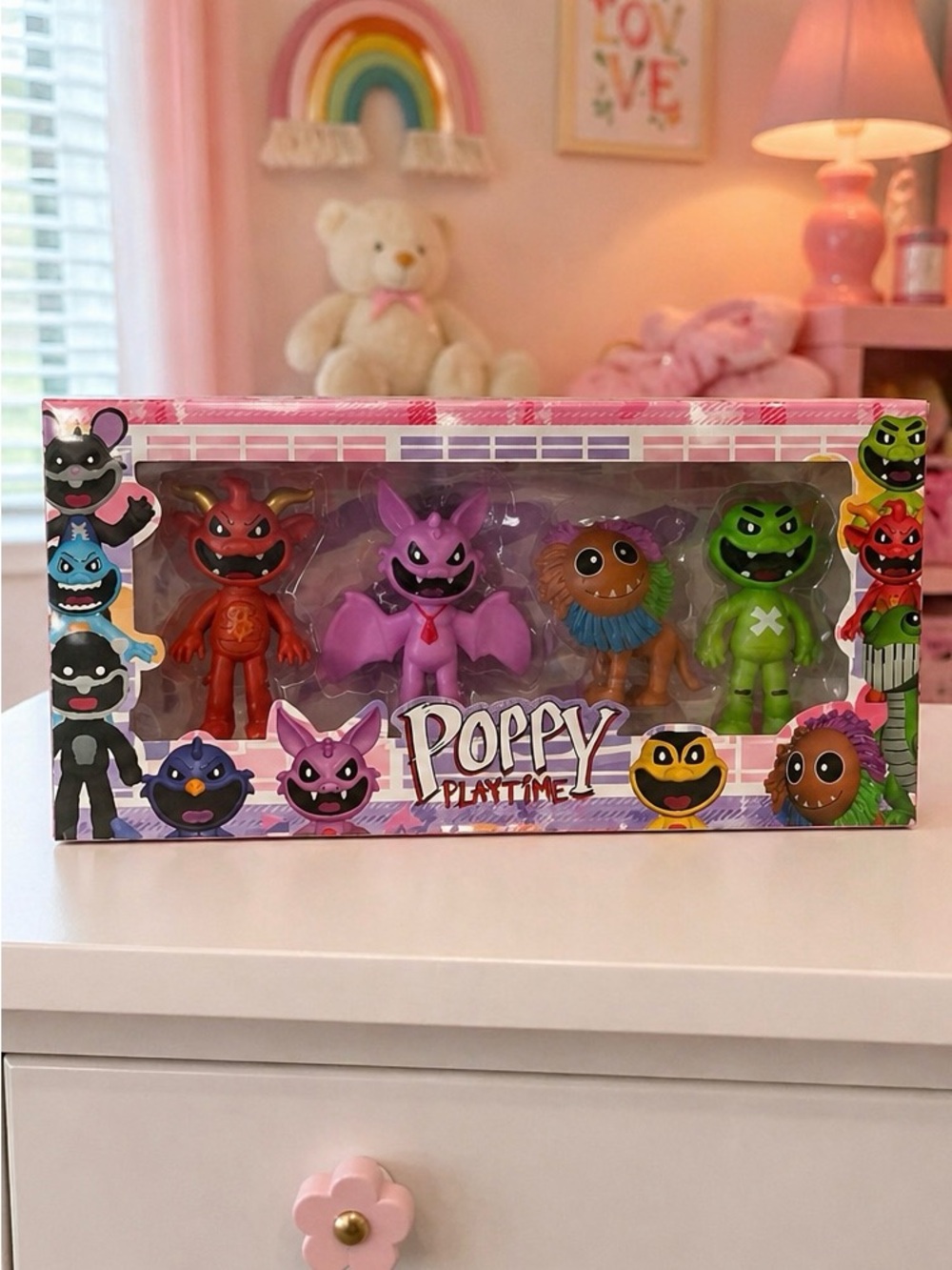 Poppy Playtime Figure Set – 4 Pack Characters Toy Set New in Box